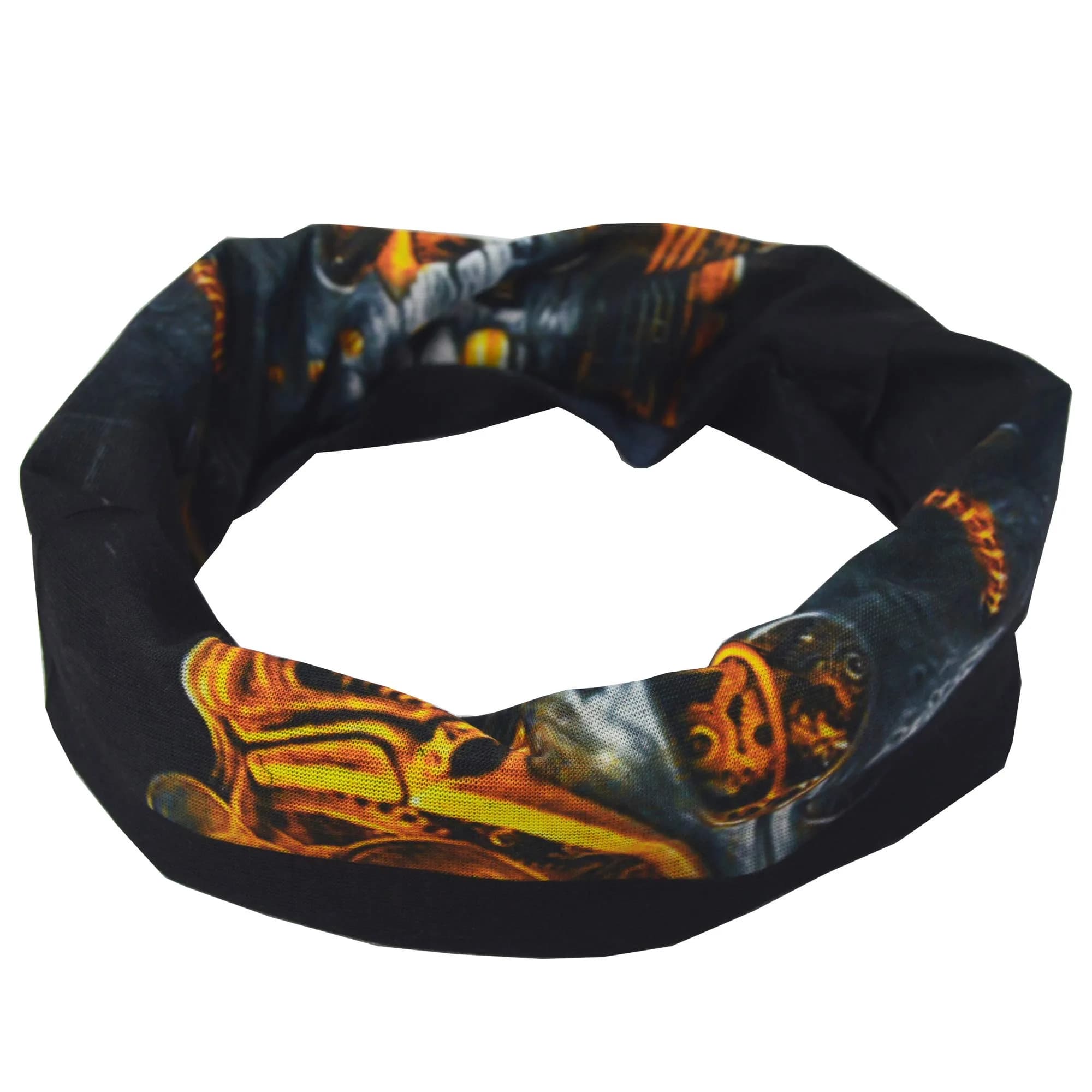 Obacle Mechanical Grey-Gold Skull Half Face Mask for Dust, Wind, UV Sun Protection - view 4