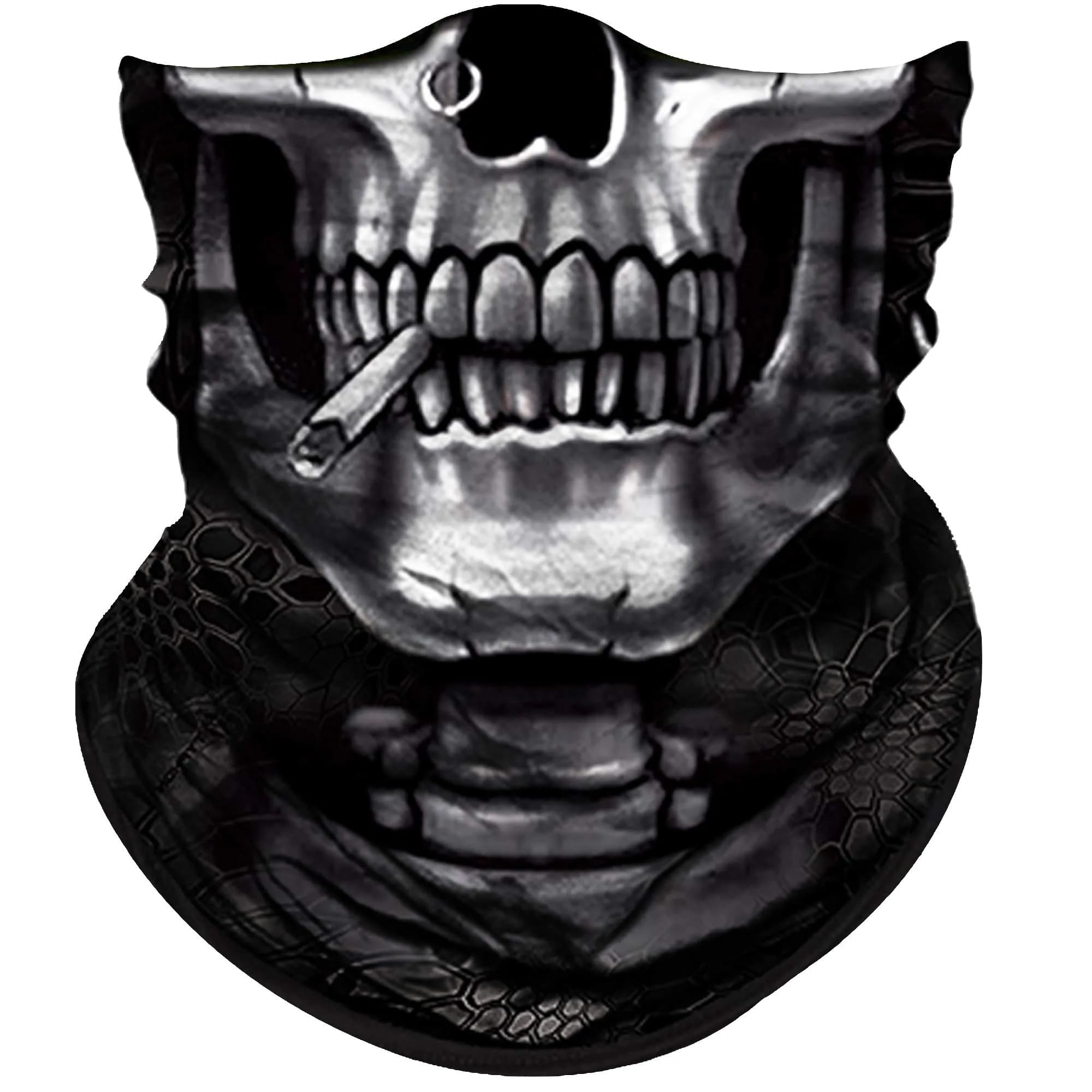 Obacle Smoking and Earring Skull Half Face Mask for Dust, Wind, UV Protection - main product image
