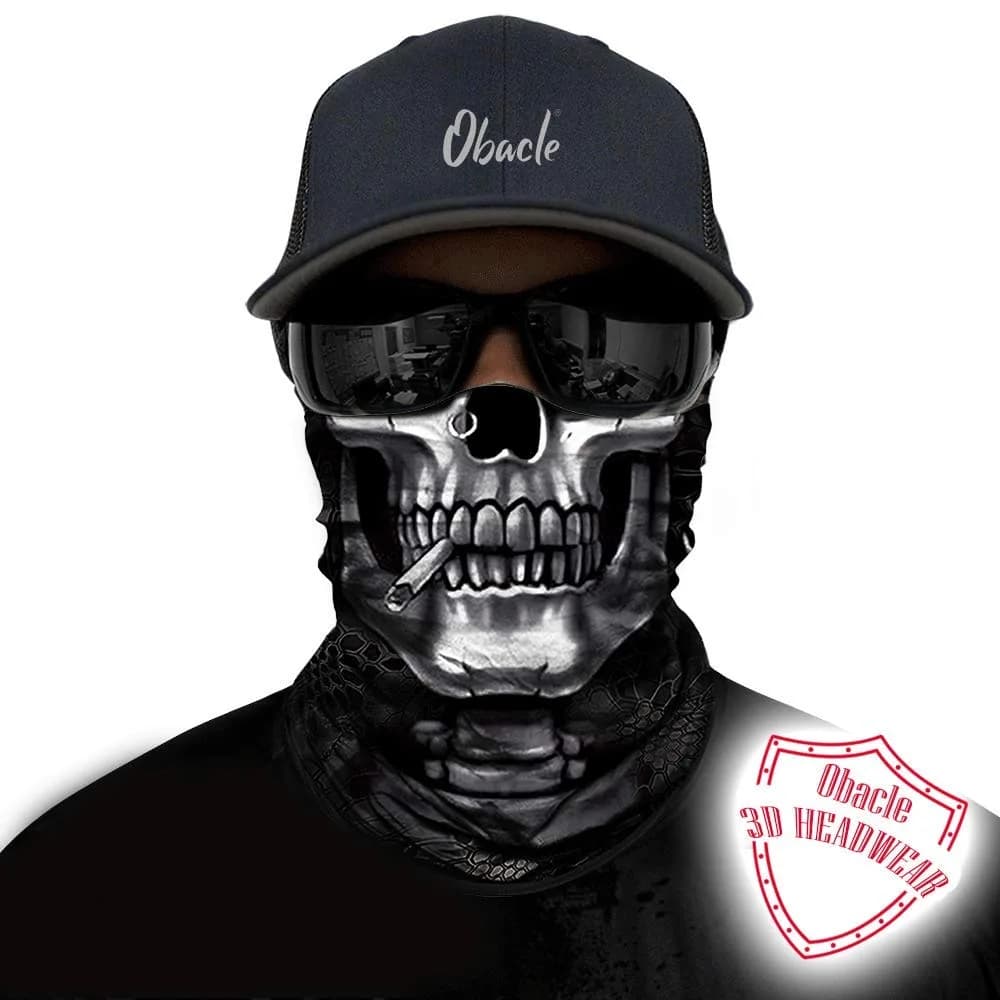 Obacle Smoking and Earring Skull Half Face Mask for Dust, Wind, UV Protection - view 2