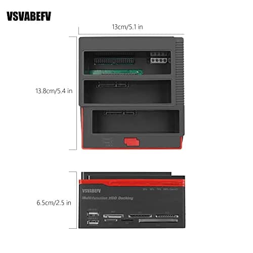 VSVABEFV IDE Hard Drive Docking Station 2.5 & 3.5 Inch USB 3.0 | High-Speed Data Transfer & Multi-Card Reader thumbnail 9