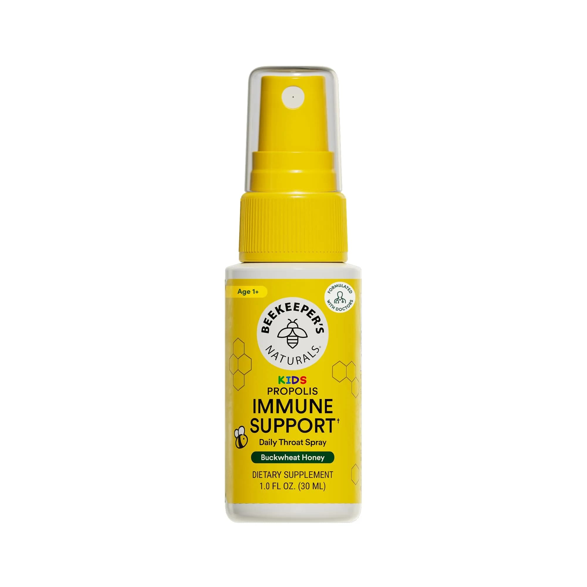 Beekeeper's Naturals Propolis Throat Soother Spray, 1 oz (29.5 ml) | Natural Cooling Comfort for Dry, Scratchy Throats — Kids Propolis
