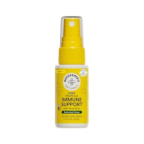 Beekeeper's Naturals Kids Propolis Throat Spray 30ml (1 Fl Oz) | Natural Immune Support & Sore Throat Relief thumbnail 1