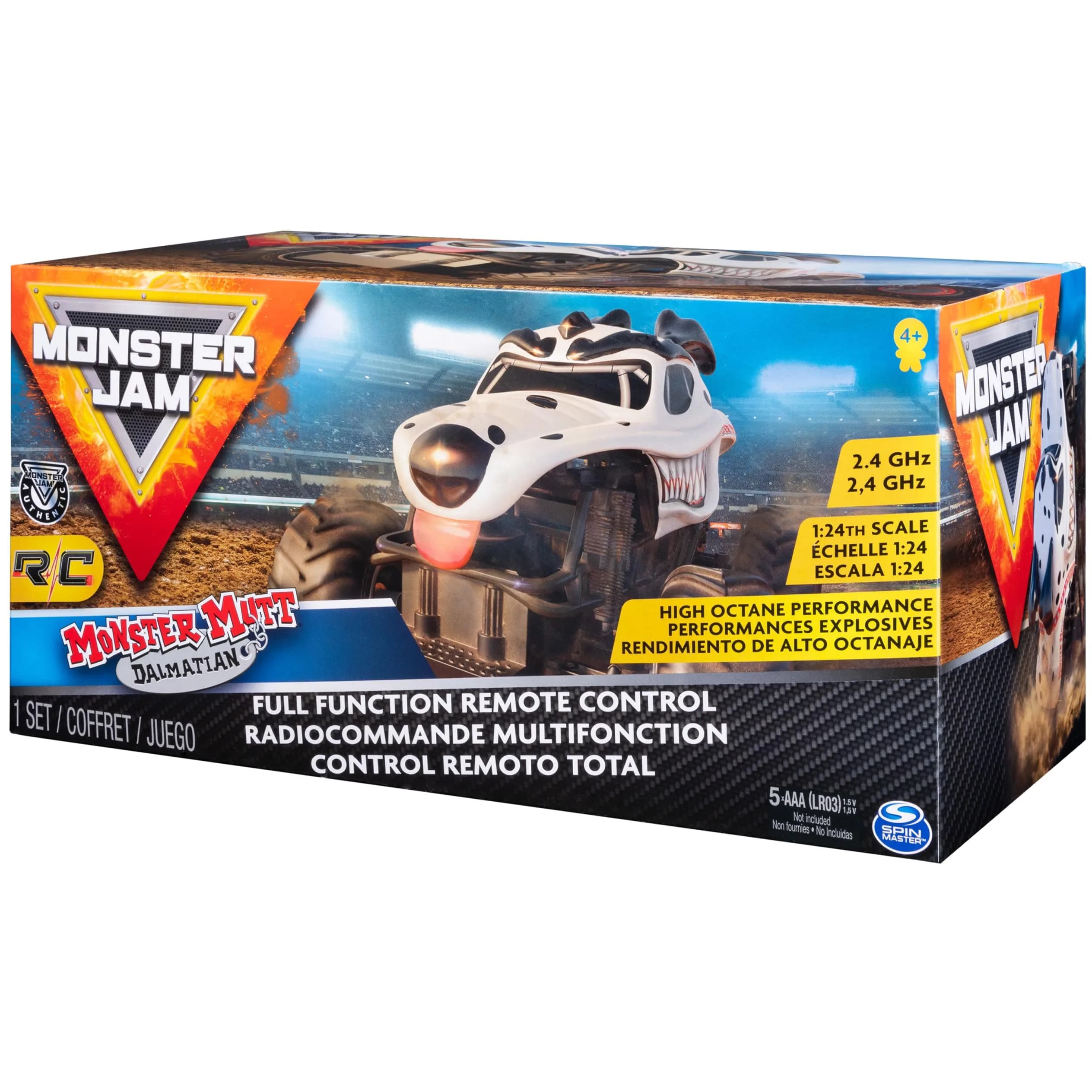 Monster Jam Monster Mutt Dalmatian RC Monster Truck 1:24 Scale | Official 2.4 GHz Remote Control Toy for Ages 4+ - view 6