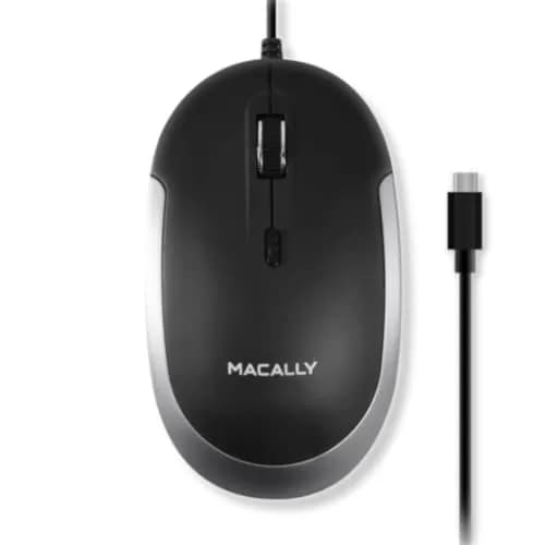 Macally USB Type C Mouse - Slim & Compact Design | Silent & DPI Switch for Mac & PC thumbnail 1