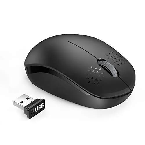 seenda Black 2.4G Wireless Optical Mouse | Noiseless Clicks & Portable Design thumbnail 1