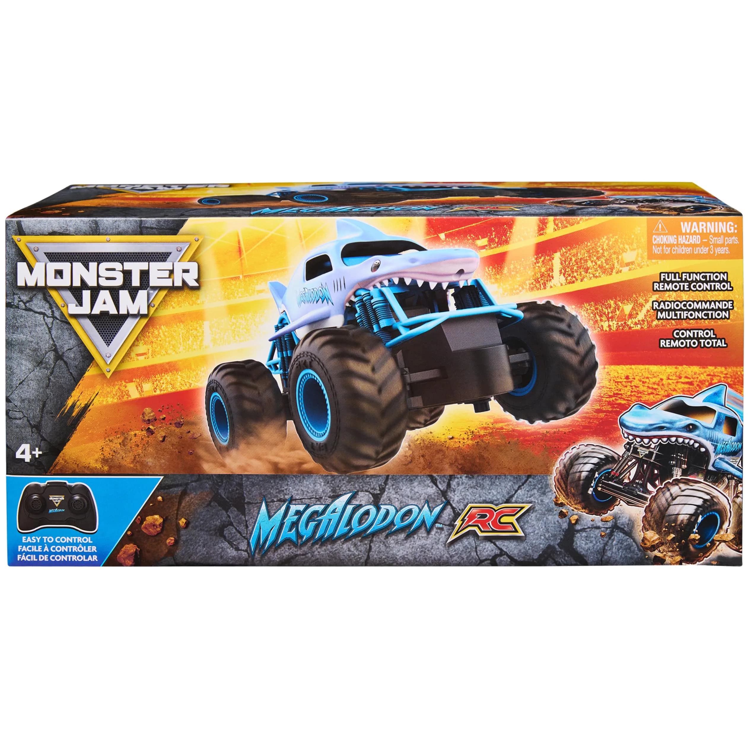 Monster Jam Megalodon RC Monster Truck 1:24 Scale | Official 2.4 GHz Remote Control Toy for Ages 4+ - view 2