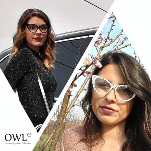 OWL Women's Cat Eye Sunglasses 1950s Style UV400 Polarized Smoke Lens | Vintage Fashion Accessory thumbnail 6