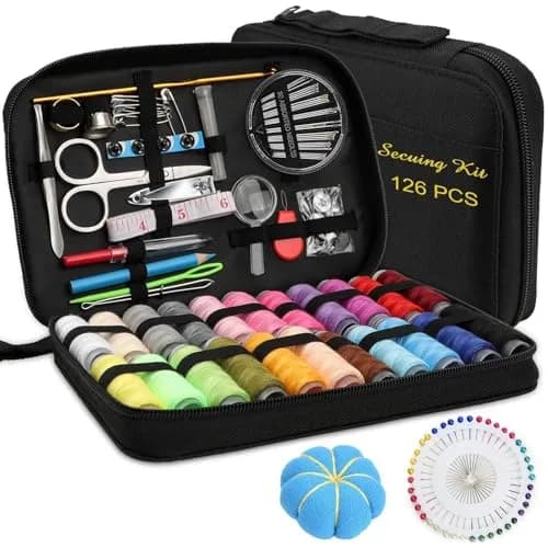 Marcoon 126-Piece Premium Sewing Kit | Portable Mini Sewing Supplies with Black Carrying Case thumbnail 1