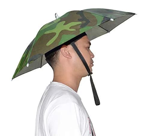 NEW-Vi Umbrella Hat 25 inch Camouflage | Hands-Free Sunshade for Outdoor Activities thumbnail 1