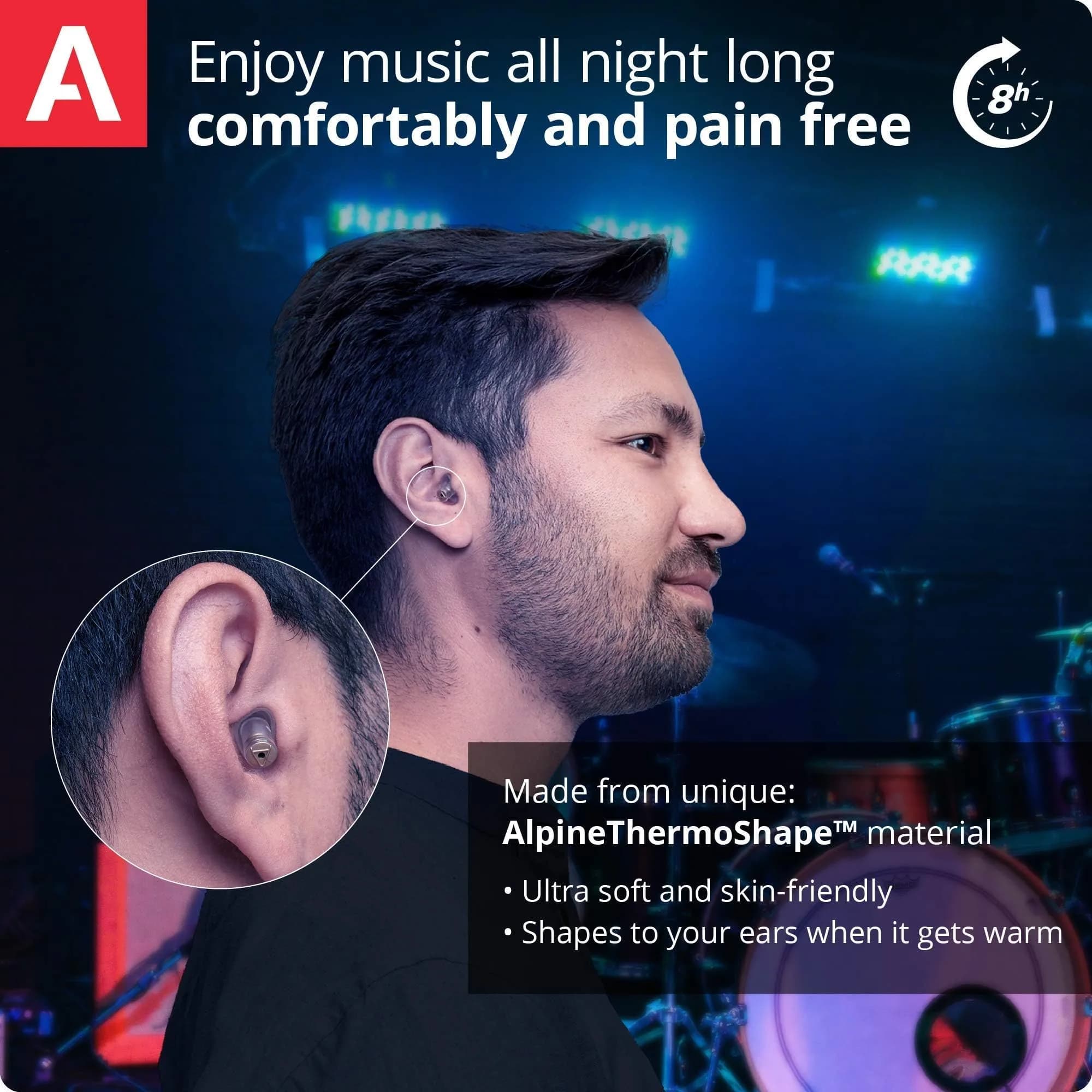 Alpine MusicSafe Pro Earplugs (2 Pairs, Black) | 3 Interchangeable Filters: 16, 19 & 22 dB - view 2