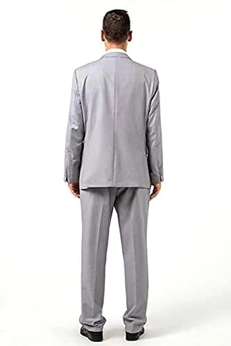 Mrbuerly Mens Suits 3 Pieces Slim Fit Wedding Suit for Men Tux Grey XS/3630 | Modern Slim Fit Formal Suit thumbnail 9