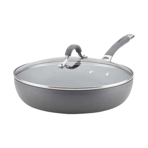 Circulon Radiance 12 Inch Deep Anodized Nonstick Frying Pan with Lid | Oven Safe to 400°F thumbnail 1