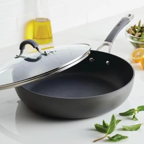 Circulon Radiance 12 Inch Deep Anodized Nonstick Frying Pan with Lid | Oven Safe to 400°F thumbnail 6