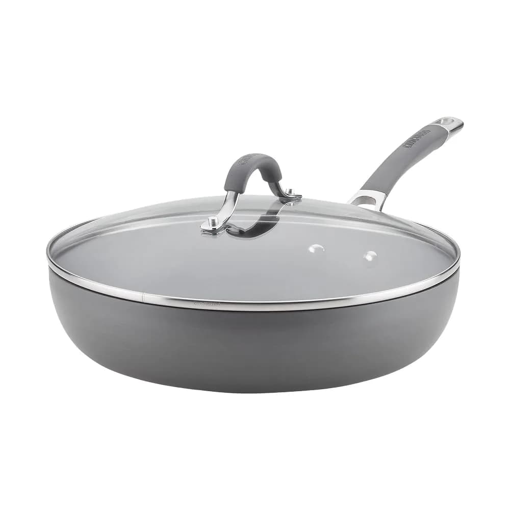 Circulon Radiance 12 Inch Deep Anodized Nonstick Frying Pan with Lid | Oven Safe to 400°F