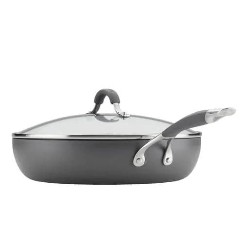 Circulon Radiance 12 Inch Deep Anodized Nonstick Frying Pan with Lid | Oven Safe to 400°F thumbnail 2