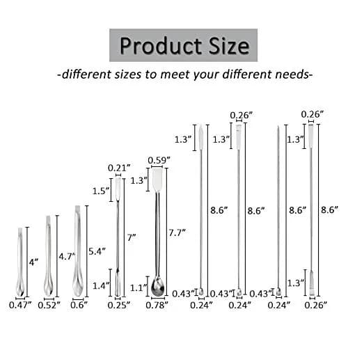 Art Secret 15 Pack Stainless Steel Micro Scoops 22cm Lab Sampling Spoons | Durable, Corrosion-Resistant Lab Utensils thumbnail 2