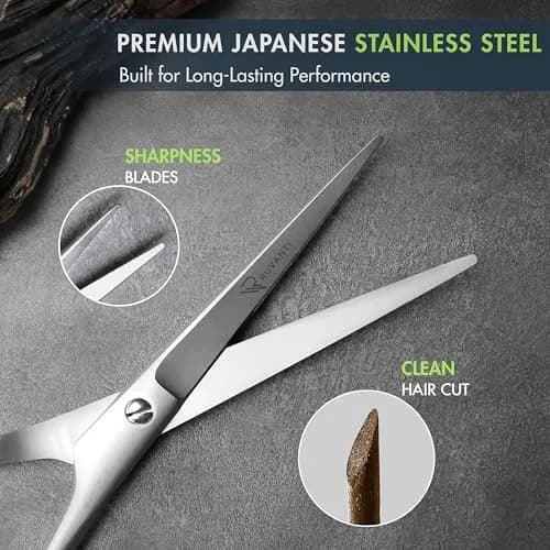 Ruvanti 6.5 Inch Hair Cutting Scissors | Professional Japanese Steel Shears for Home Use thumbnail 5