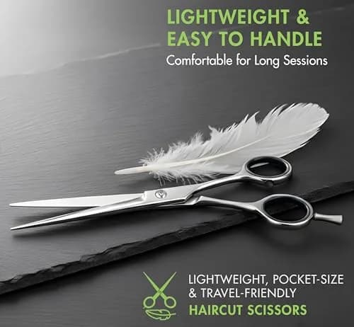 Ruvanti 6.5 Inch Hair Cutting Scissors | Professional Japanese Steel Shears for Home Use thumbnail 6