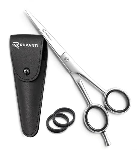 RUVANTI Professional Hair Cutting Shears 6.5" Japanese Steel | Precision Barber Scissors for Salon & Home Use — Silver Hair Scissor