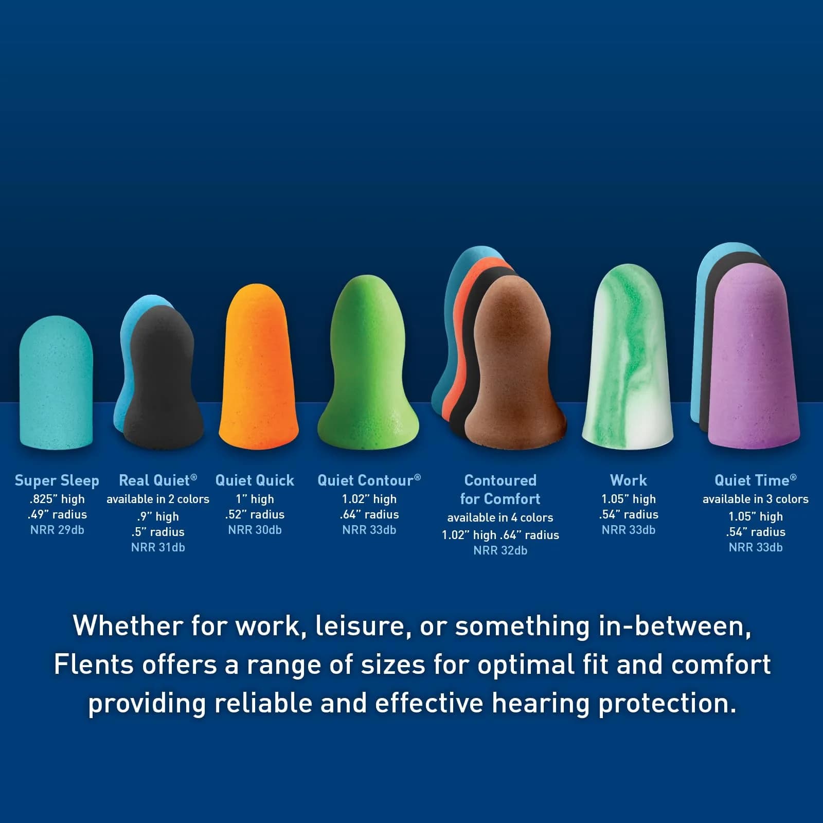 Flents Quiet Time Foam Ear Plugs NRR 33, 70 Pair Purple | High Noise Reduction for Sleep & Travel - view 4