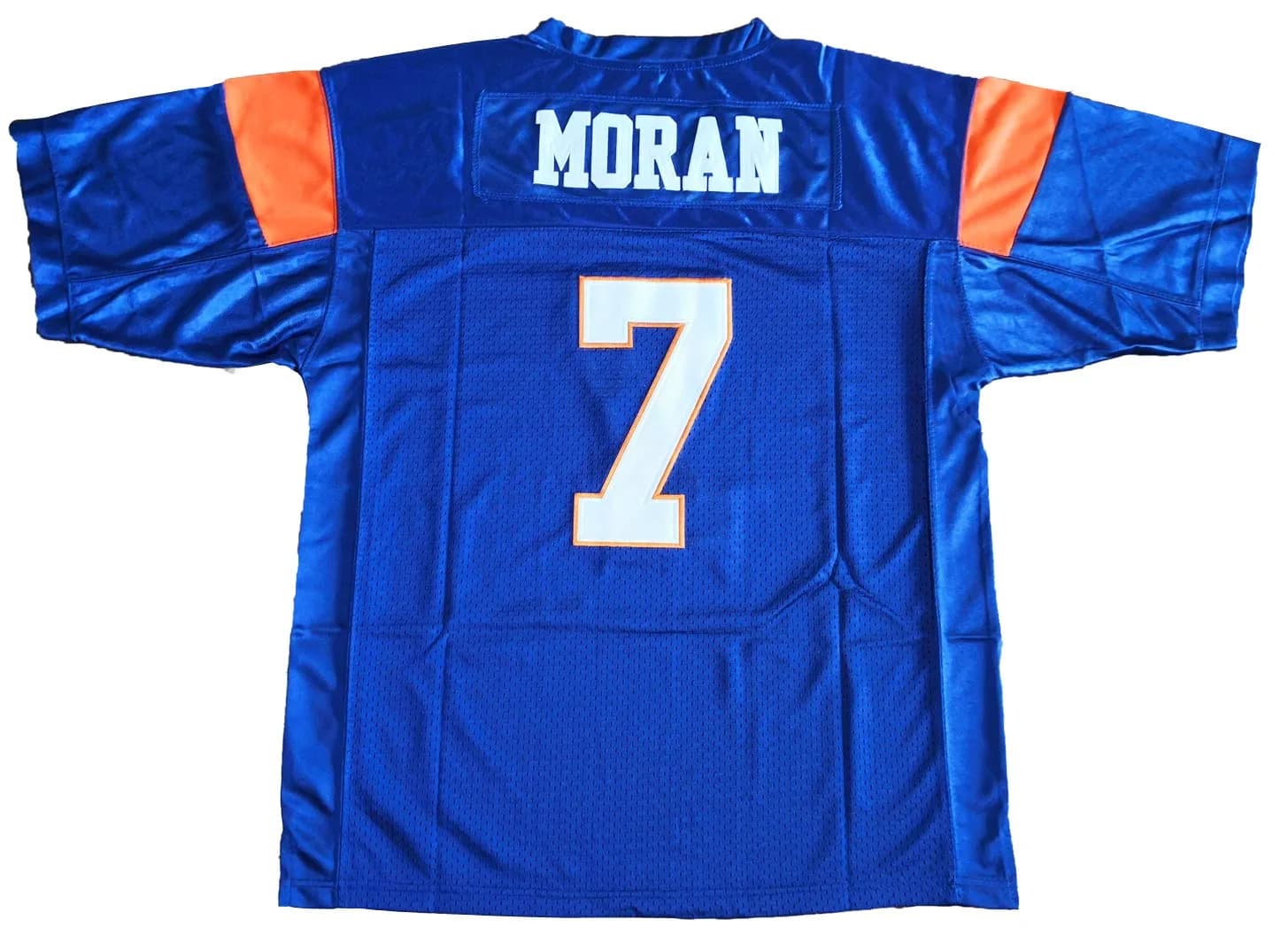 JKNAKN Blue Mountain State 7 Alex Moran Rugby Sports Shirt Blue | Breathable, Quick Drying Polyester Mesh, US Standard Size