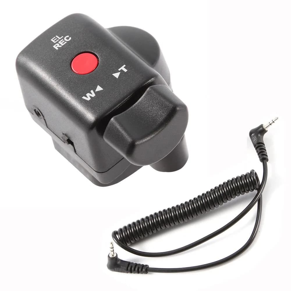 Hersmay Wired Zoom Control Remote with 2.5mm Jack Cable for Sony & Panasonic LANC Camcorders | 70cm Cable — black