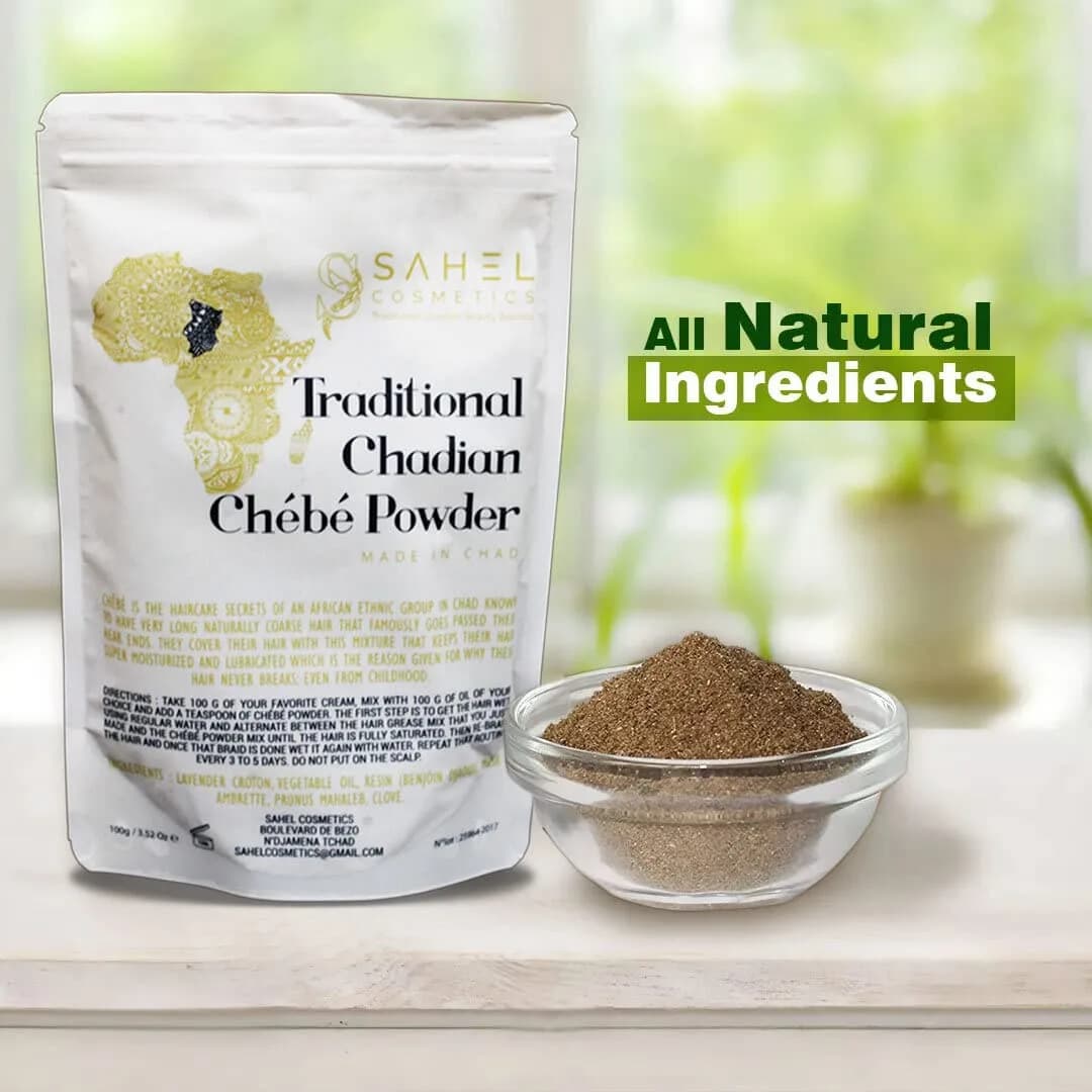 Roselle Naturals Chebe Powder 100g (3.53 oz) | Imported from Chad, Africa for Hair Growth & Deep Moisturizing - view 3