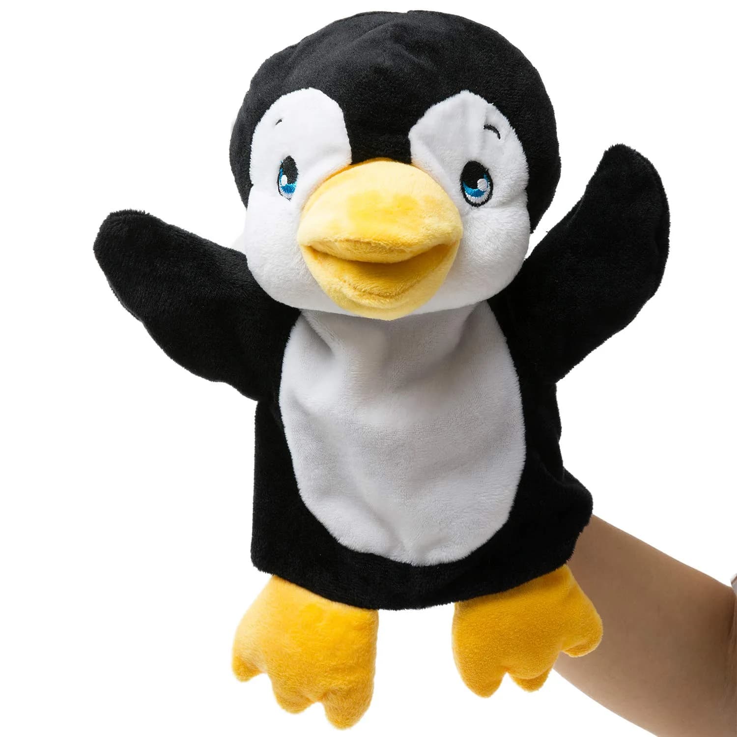 HollyHOME Plush Zoo Friends Hand Puppet Penguin 14 Inches Unisex for Kids & Adults