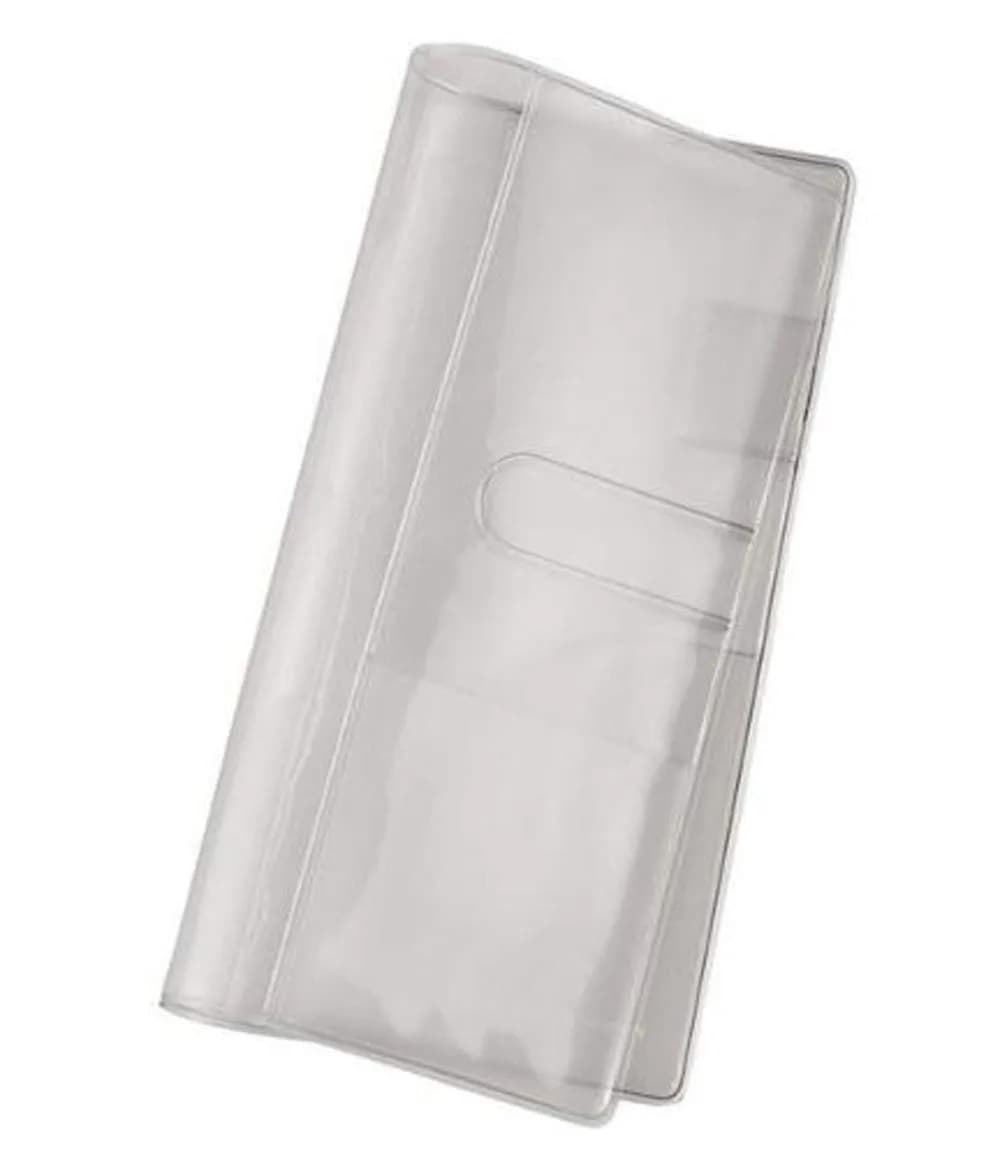ほぼ日 Techo Accessories Clear Cover for Weeks | Transparent Planner Cover with Pen Holder & Pockets — Clear