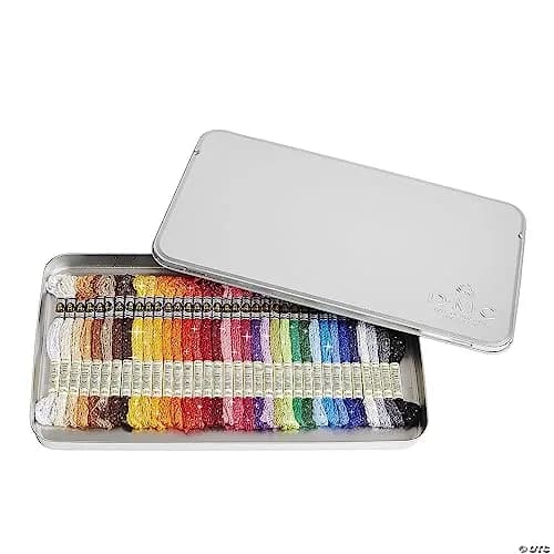 DMC Etoile Floss Collector's Tin (35 Colors, 8.7yd/skein) | Shimmering Cotton Embroidery Thread for Crafts thumbnail 9