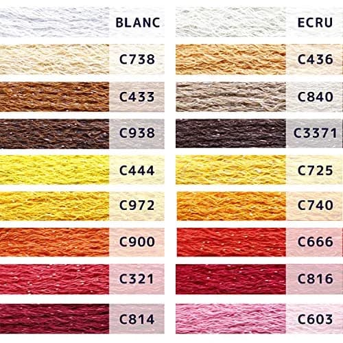 DMC Etoile Floss Collector's Tin (35 Colors, 8.7yd/skein) | Shimmering Cotton Embroidery Thread for Crafts thumbnail 3