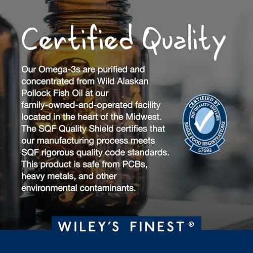Wiley's Finest Wild Alaskan Fish Oil Peak EPA 90 Count | 1000mg Omega-3 Support thumbnail 11