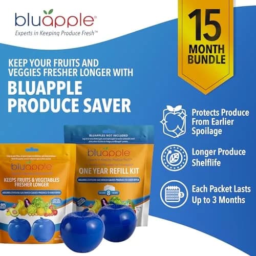 BluApple Produce Saver Ethylene Gas Absorber 2 Pack | Extends Freshness 3 Months Each thumbnail 2