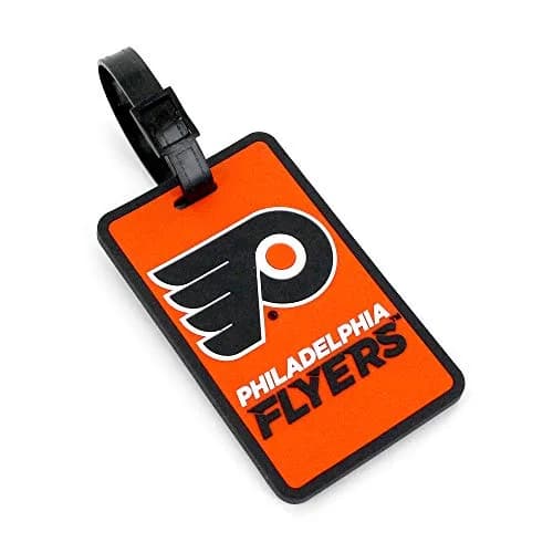 Aminco NHL Philadelphia Flyers Soft Bag Tag | Multicolor PU Leather Luggage Identifier thumbnail 1