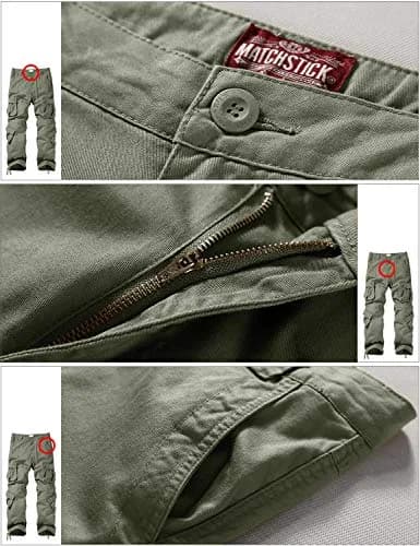 Match Men's Wild Cargo Pants Light Green 32 | Casual Comfort & Durability thumbnail 7