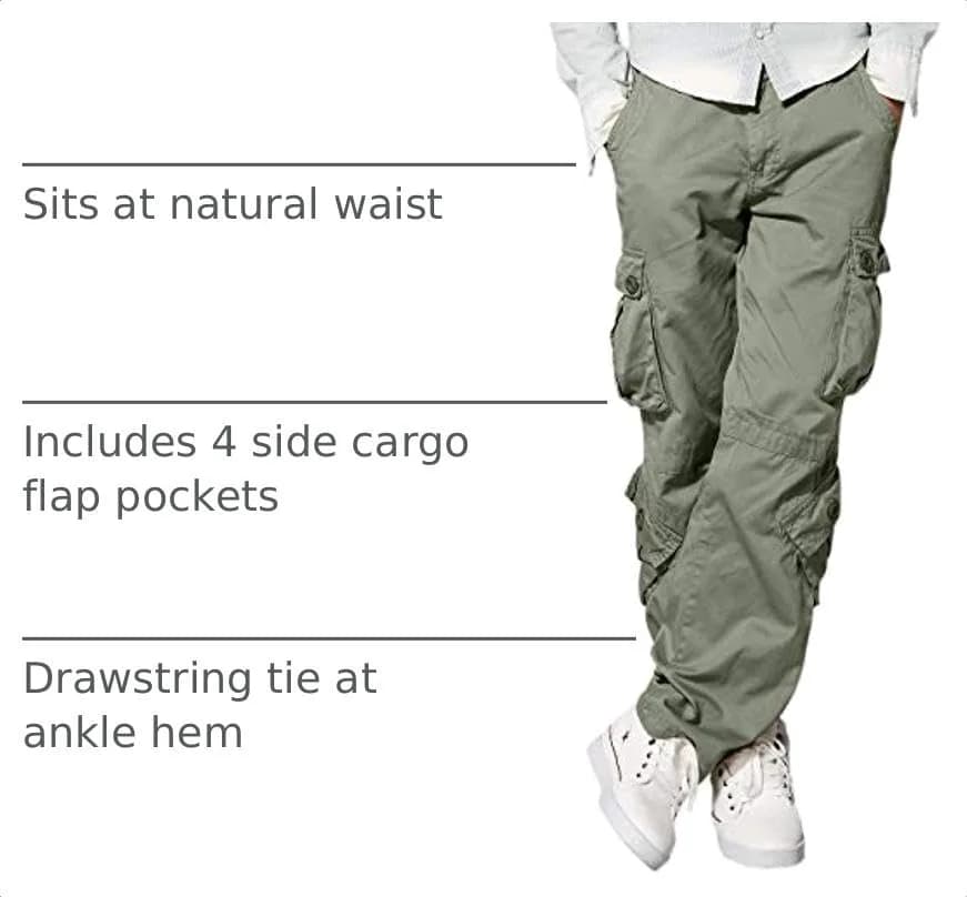 Match Men's Wild Cargo Pants Light Green 32 | Casual Comfort & Durability thumbnail 4