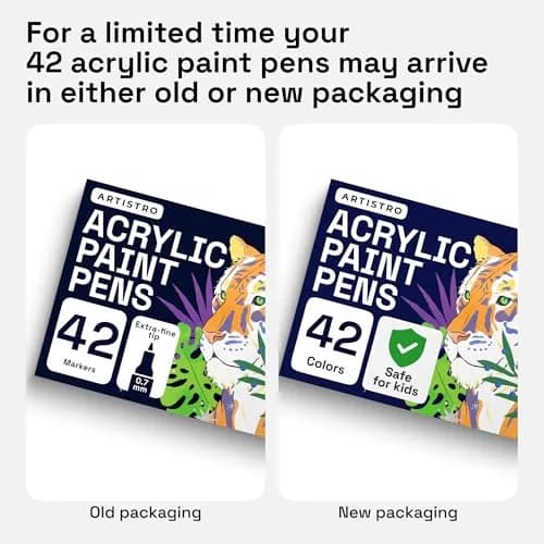ARTISTRO 42 Acrylic Extra-Fine Glass Marker Pens for Wine Glasses | Vibrant Multicolor Paint Pens for Parties & Events thumbnail 7