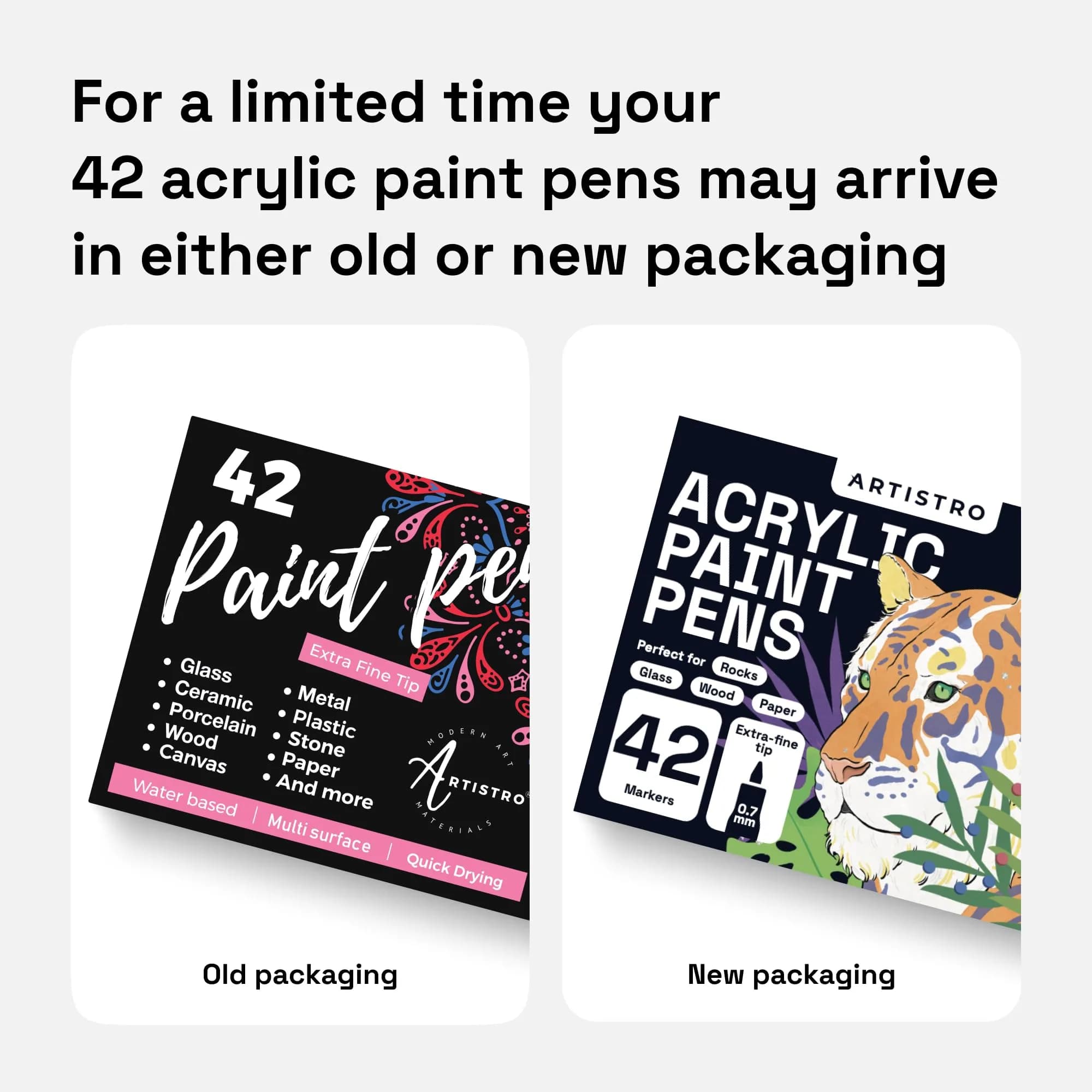 ARTISTRO 42 Acrylic Extra-Fine Glass Marker Pens for Wine Glasses | Vibrant Multicolor Paint Pens for Parties & Events - view 2