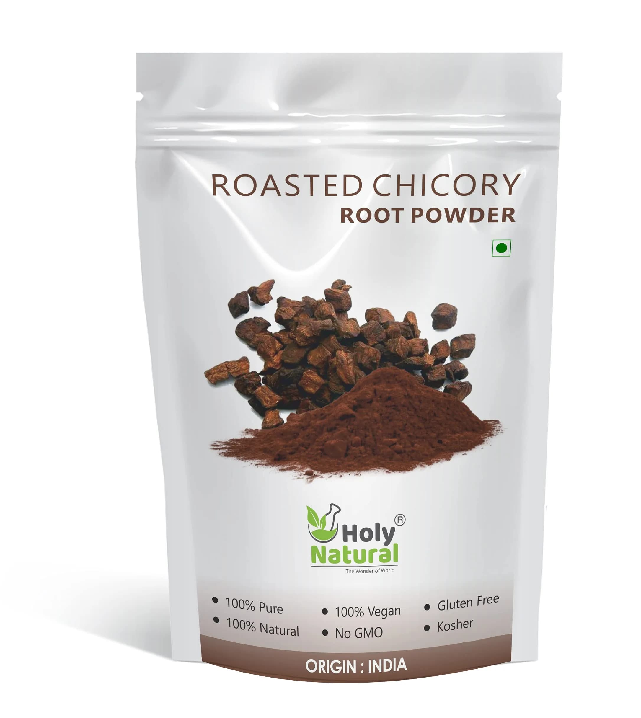 Holy Natural Roasted Chicory Root Powder 1 Kg (2.2 lbs) | Natural Flavoring Extract for Baking - main product image