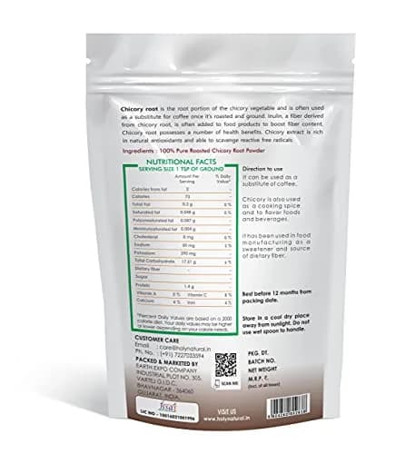 Holy Natural Roasted Chicory Root Powder 1 Kg (2.2 lbs) | Natural Flavoring Extract for Baking thumbnail 2