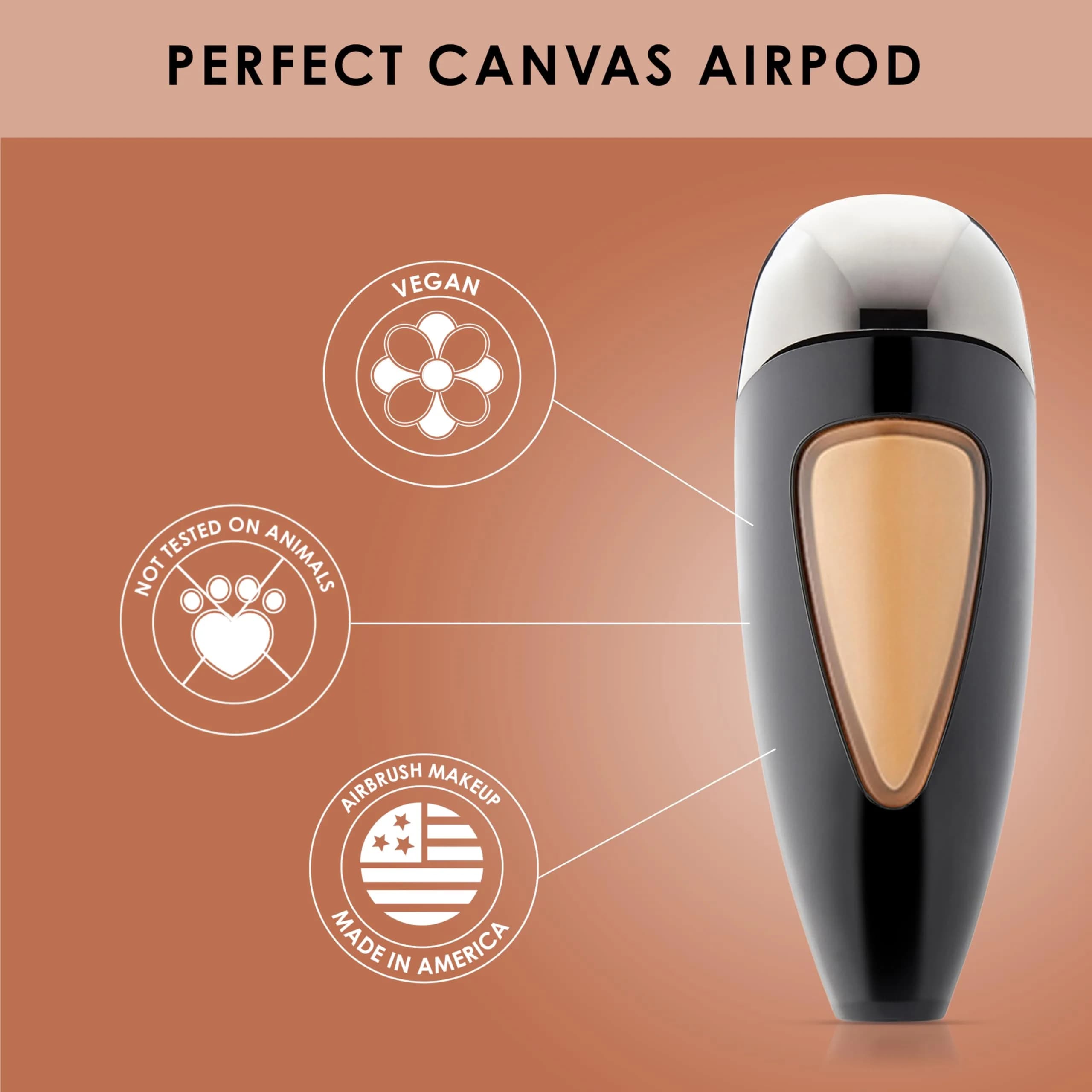TEMPTU Perfect Canvas Airbrush Foundation 2.5C Cream 12.15ml (0.41 Fl Oz) | Hydrating, Long-Wear, Semi-Matte Finish - view 2