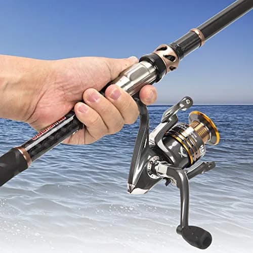 PLUSINNO Telescopic Fishing Rod 2.7m (8.86 Ft) | 24-Ton Carbon Fiber Spinning Pole for Saltwater & Freshwater Fishing thumbnail 5