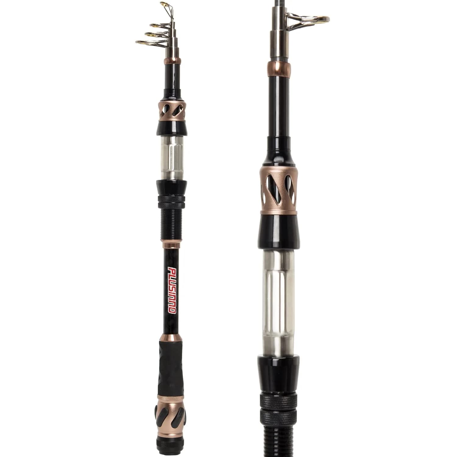 PLUSINNO 2.7m (8.86ft) Telescopic Fishing Rod and Reel Combo with HA3000 Reel | Full Kit with Carrier Bag — ONLY Fishing rod (not include reel) / 2.1M 6.89FT