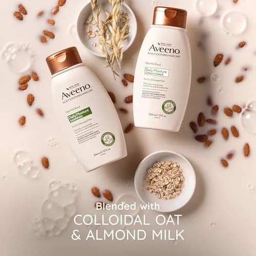 Aveeno Oat Milk Blend Moisturizing Shampoo for Dry Damaged Hair 354ml (12 fl oz) | Hydrates and Nourishes thumbnail 5