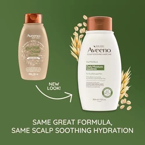 Aveeno Oat Milk Blend Moisturizing Shampoo for Dry Damaged Hair 354ml (12 fl oz) | Hydrates and Nourishes thumbnail 2
