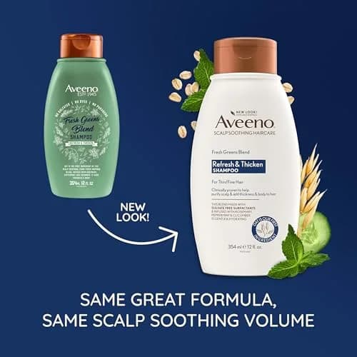 Aveeno Fresh Greens Blend Natural Volumizing Shampoo 354ml (12 fl oz) | Clarifies Scalp & Adds Body thumbnail 2