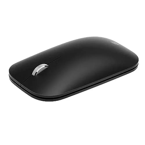 Microsoft Modern Mobile Mouse Black | Ergonomic, Bluetooth, Metal Scroll Wheel, 10.8cm (4.25in) thumbnail 2