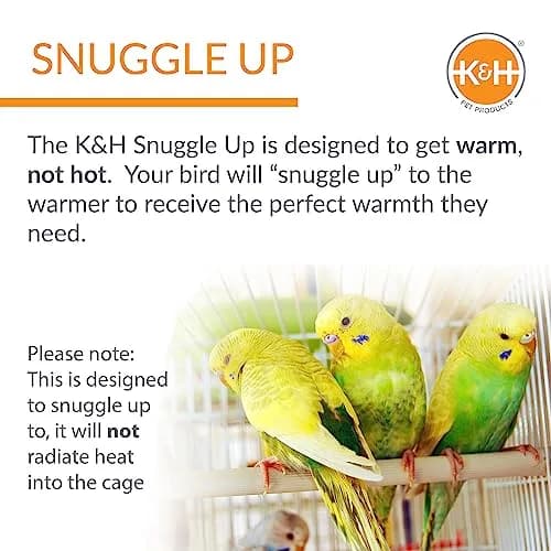 K&H Pet Products Snuggle-Up Bird Warmer 5x3in (12.7x7.6cm) | Low Voltage Bird Cage Heater for Small Birds thumbnail 5