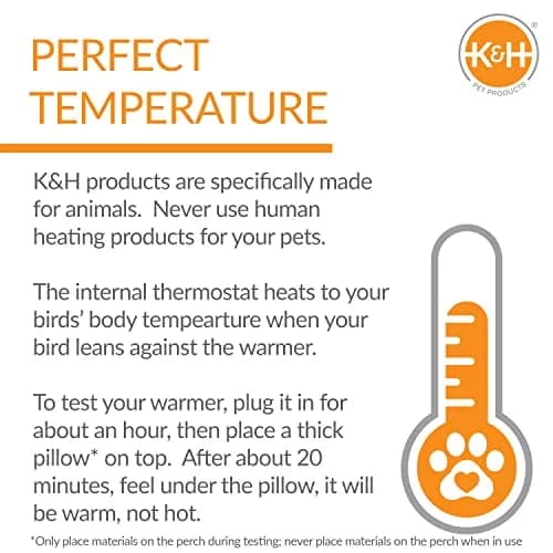 K&H Pet Products Snuggle-Up Bird Warmer 5x3in (12.7x7.6cm) | Low Voltage Bird Cage Heater for Small Birds thumbnail 6