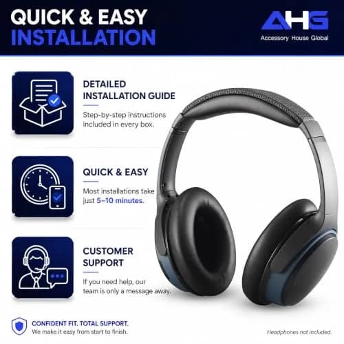 AHG AE2 ae 2 Ear Pads Compatible with Bose SoundLink ae2 Headphones - Black | Premium Protein Leather & High-Density Foam thumbnail 8